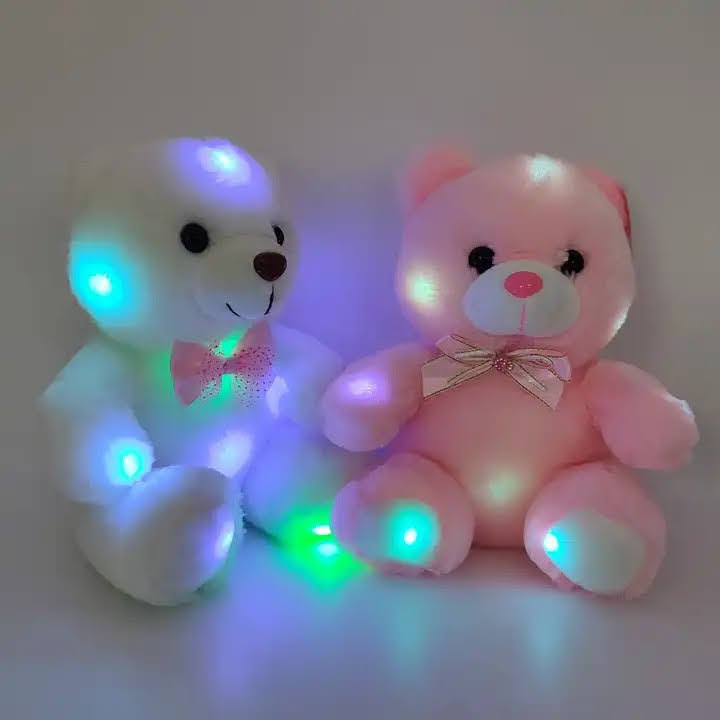 Teddy bear plush stuffed toy , lighting plush glowing